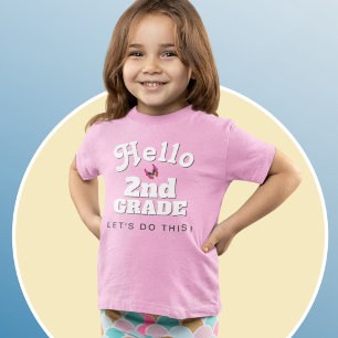Schattigeste Hallo 2nd Grade Terug naar School T-shirt