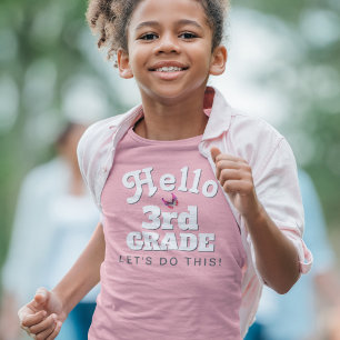 Schattigeste Hallo 3rd Grade Terug naar School T-shirt