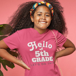 Schattigeste Hallo 5 jaar terug naar school T-shirt