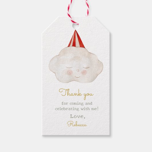 Schattigeste Hallo Baby Cloud-Baby shower Cadeaulabel (Voorkant)