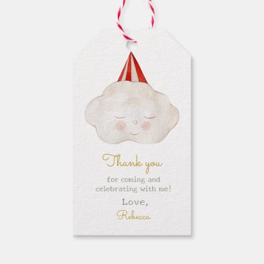 Schattigeste Hallo Baby Cloud-Baby shower Cadeaulabel (Achterkant)