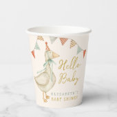 Schattigeste Hallo Baby Eend Baby shower Papieren Bekers (Achterkant)
