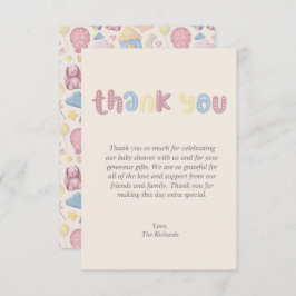 Schattigeste Hallo Baby shower Boho Bedankkaart