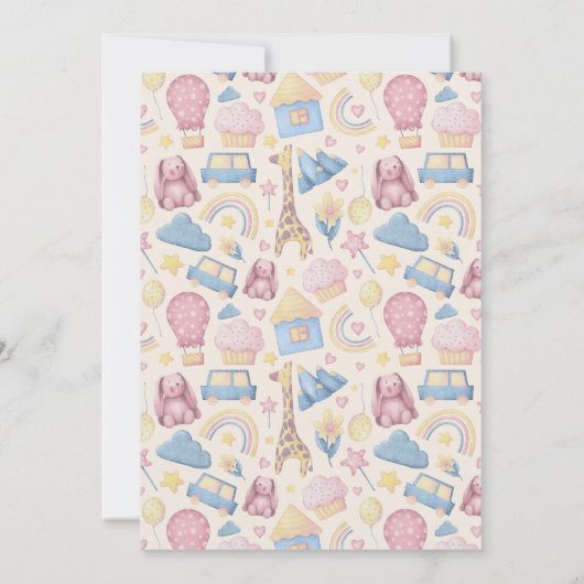 Schattigeste Hallo Baby shower Boho Kaart (Achterkant)