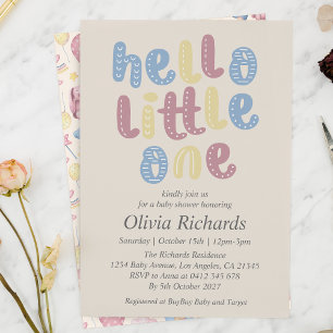 Schattigeste Hallo Baby shower Boho Kaart