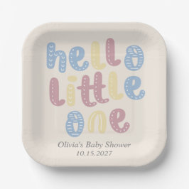 Schattigeste Hallo Baby shower Boho Papieren Bordje