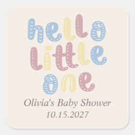 Schattigeste Hallo Baby shower Boho Vierkante Sticker