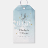 Schattigeste Hallo Baby shower We zijn op Cloud 9 Cadeaulabel (Voorkant)