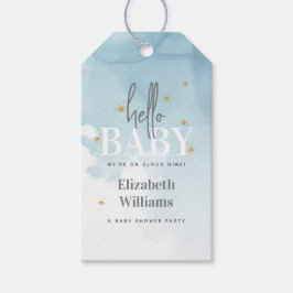Schattigeste Hallo Baby shower We zijn op Cloud 9 Cadeaulabel