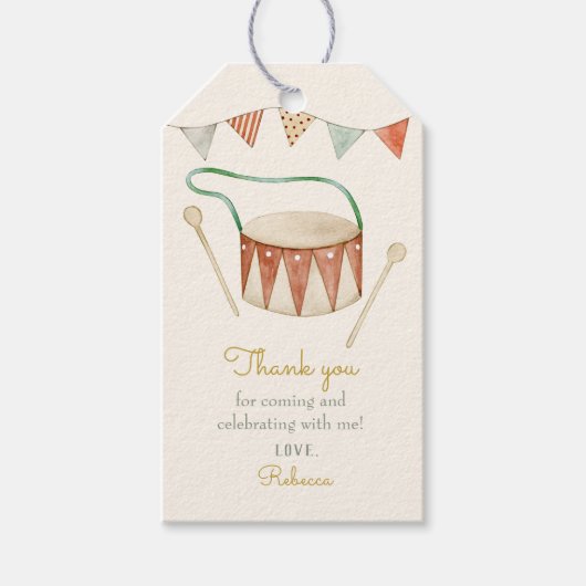 Schattigeste Hallo Baby Speelgoed Baby Verjaardag Cadeaulabel (Voorkant)