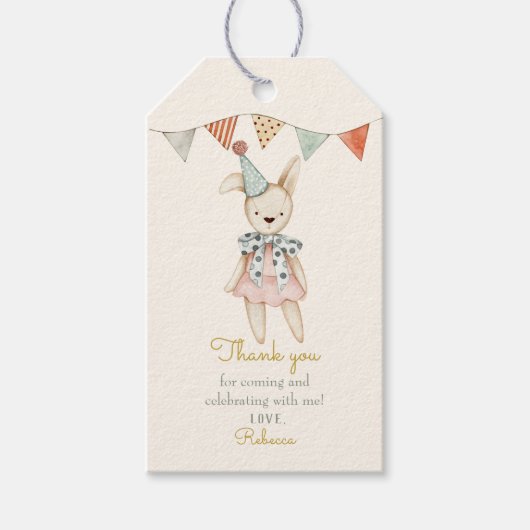 Schattigeste Hallo Baby Speelgoed Teddy Bear Baby  Cadeaulabel (Voorkant)