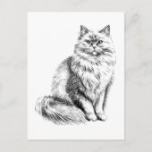 Schattigeste Hallo Cat Lover Illustratie Briefkaart (Voorkant)