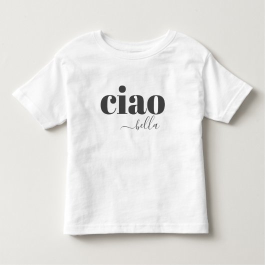 Schattigeste Hallo Ciao Bella Kinder Shirts (Voorkant)