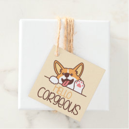 Schattigeste Hallo Corgi Bedankjes Labels