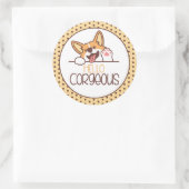 Schattigeste Hallo Corgi Ronde Sticker (Tas)