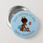 Schattigeste Hallo etnische prins roept om te zegg Ronde Button 7,6 Cm (Voorkant /achterkant)