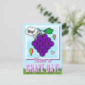 Schattigeste Hallo hebben een druif dag temecula e Briefkaart (Staand voorkant)