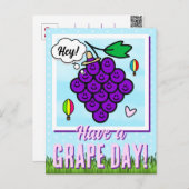 Schattigeste Hallo hebben een druif dag temecula e Briefkaart (Voorkant / Achterkant)
