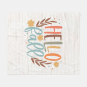 Schattigeste Hallo Herfst beschilderd Fleece Deken (Voorkant (Horizontaal))