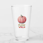 Schattigeste hallo herfst plaid pompoen glas (Voorkant)