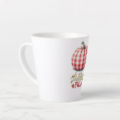 Schattigeste hallo herfst plaid pompoen latte mok (Linkerhoek)