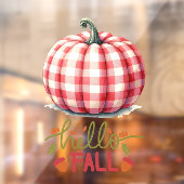 Schattigeste hallo herfst plaid pompoen raamsticker (Vel 2)