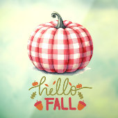 Schattigeste hallo herfst plaid pompoen raamsticker (Vel 3)