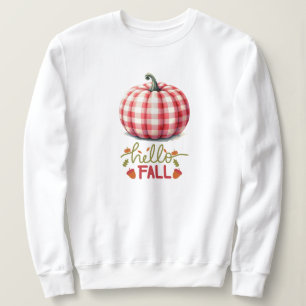 Schattigeste hallo herfst plaid pompoen trui