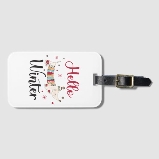 Schattigeste Hallo hond Bagagelabel (Voorkant (horizontaal))