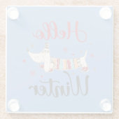 Schattigeste Hallo hond Glazen Onderzetter (Achterkant)