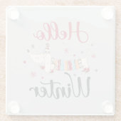 Schattigeste Hallo hond Glazen Onderzetter (Achterkant)