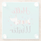 Schattigeste Hallo hond Glazen Onderzetter (Achterkant)