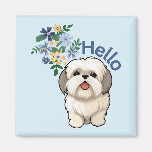 Schattigeste Hallo hond Magneet (Voorkant)