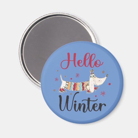 Schattigeste Hallo hond Magneet (Voorkant / Achterkant)