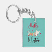 Schattigeste Hallo hond Sleutelhanger (Voorkant Links)
