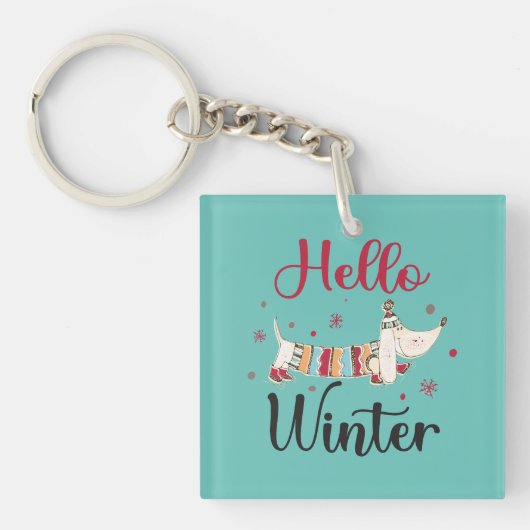 Schattigeste Hallo hond Sleutelhanger (Voorkant)