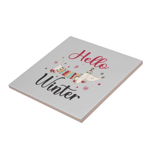 Schattigeste Hallo hond Tegeltje (Zijkant)