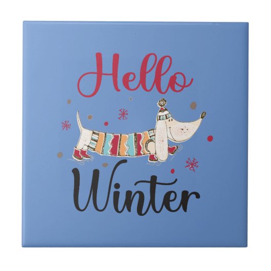 Schattigeste Hallo hond Tegeltje (Voorkant)