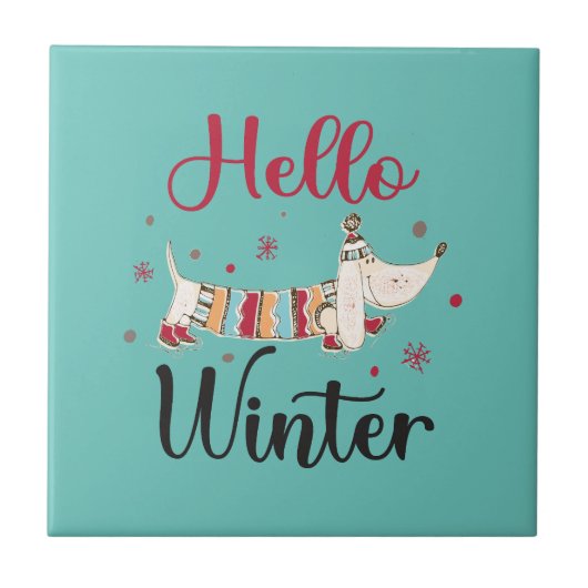 Schattigeste Hallo hond Tegeltje (Voorkant)