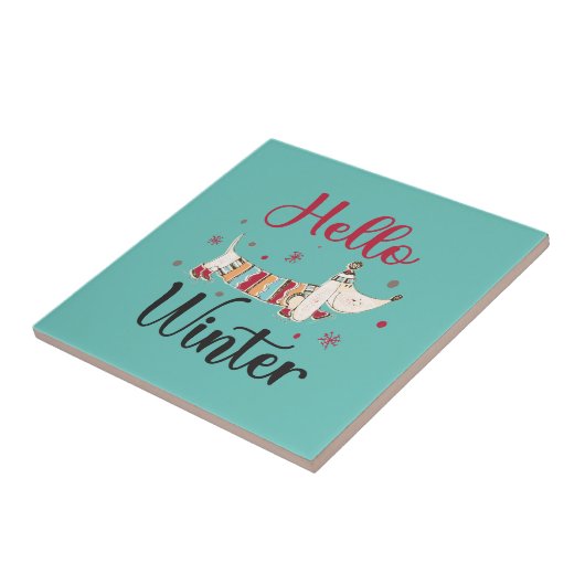 Schattigeste Hallo hond Tegeltje (Zijkant)