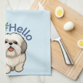 Schattigeste Hallo hond Theedoek (Quarter Fold)