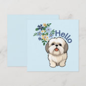 Schattigeste Hallo Kaart hond (Voorkant / Achterkant)