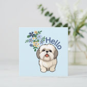 Schattigeste Hallo Kaart hond (Staand voorkant)