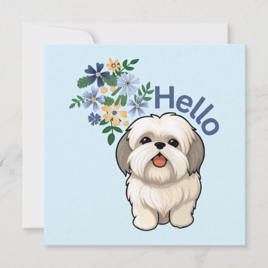 Schattigeste Hallo Kaart hond (Voorkant)