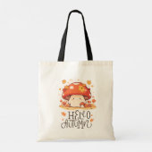 Schattigeste Hallo kawaii Mushroom Tote Bag (Achterkant)