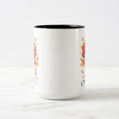 Schattigeste Hallo kawaii Mushroom Tweekleurige Koffiemok (Center)