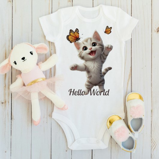 Schattigeste Hallo kitten vlinders Romper