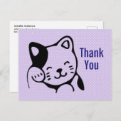 Schattigeste Hallo Kitty Cat Waving Briefkaart (Voorkant / Achterkant)