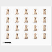 Schattigeste Hallo Labrador Retriever Puppy Dog Ye Ronde Sticker (Vel)