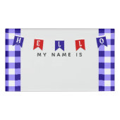 Schattigeste Hallo "Mijn naam is" rood-witte pickn Naambadge (Voorkant)